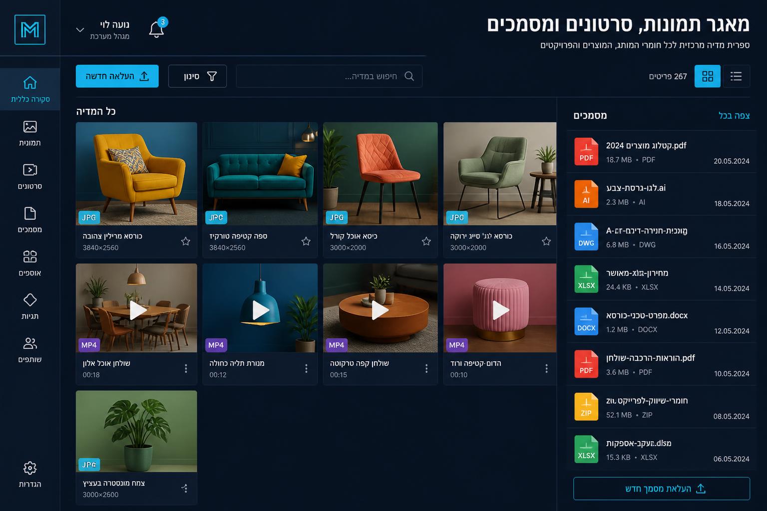 מאגר תמונות, סרטונים ומסמכים